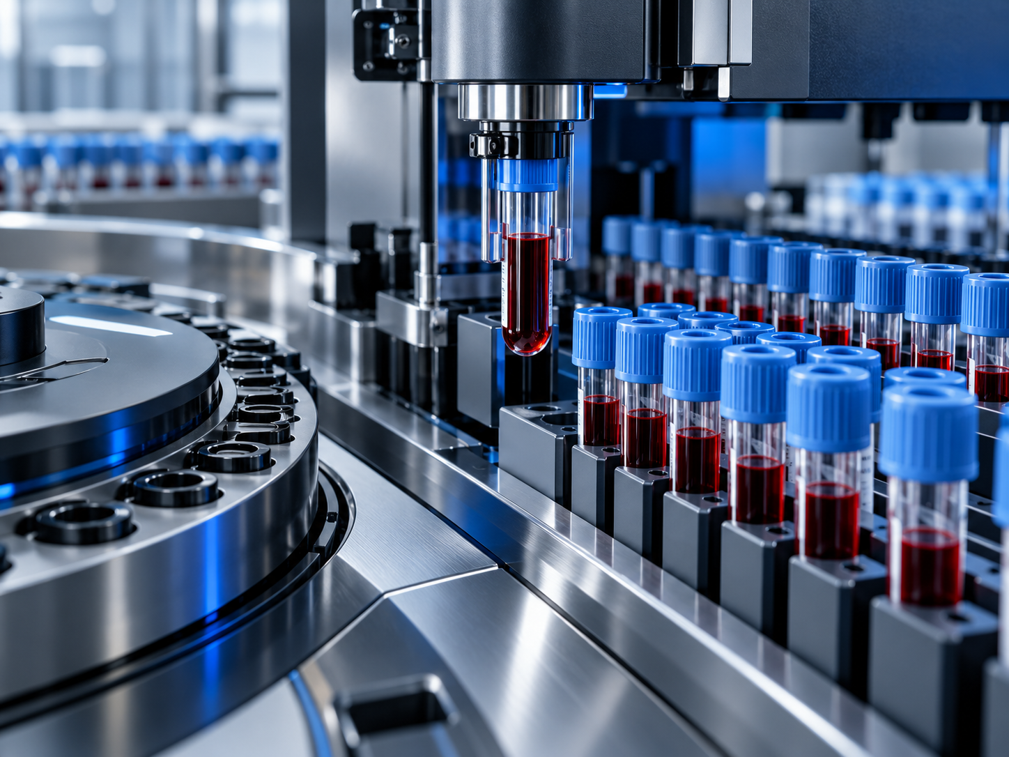 Automated blood testing analyzer and sample tubes